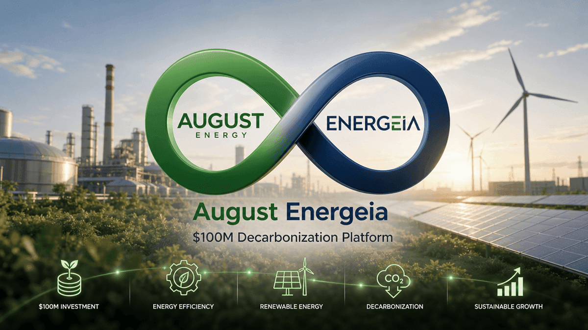 August Energy & Energeia Launch $100M Decarbonization Platform