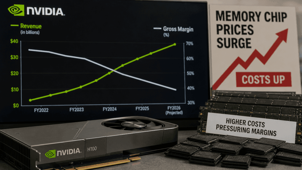 Nvidia’s Gross Margin to Fall Due to Memory Chip Price Hikes