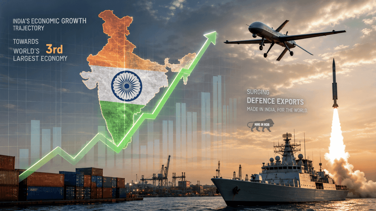 India’s Economy to Be 3rd Largest; Defence Exports Soar