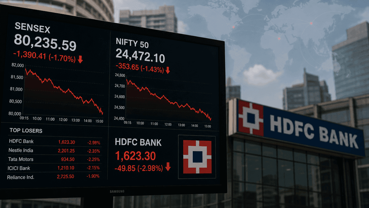 HDFC Bank Drags Indian Markets Down Amid Geopolitical Fears