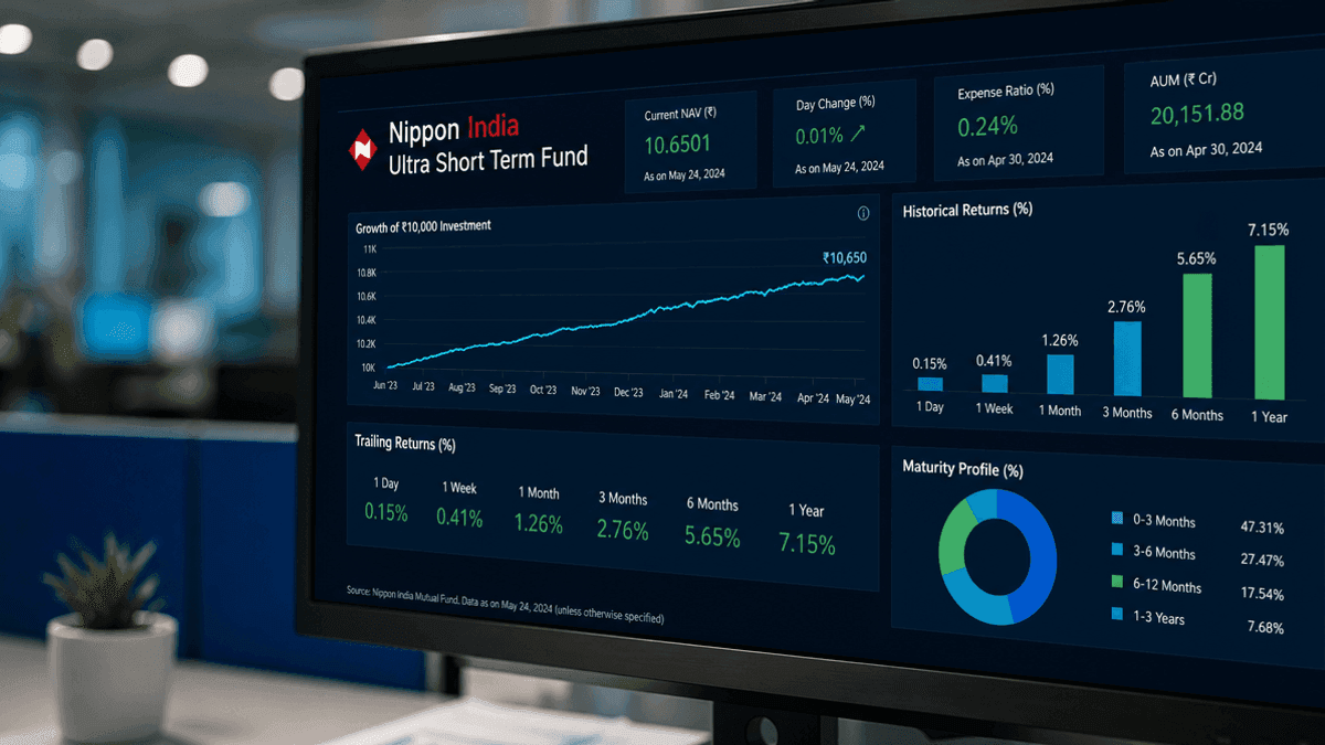 Nippon India Ultra Short Fund NAV: ₹3,815.10