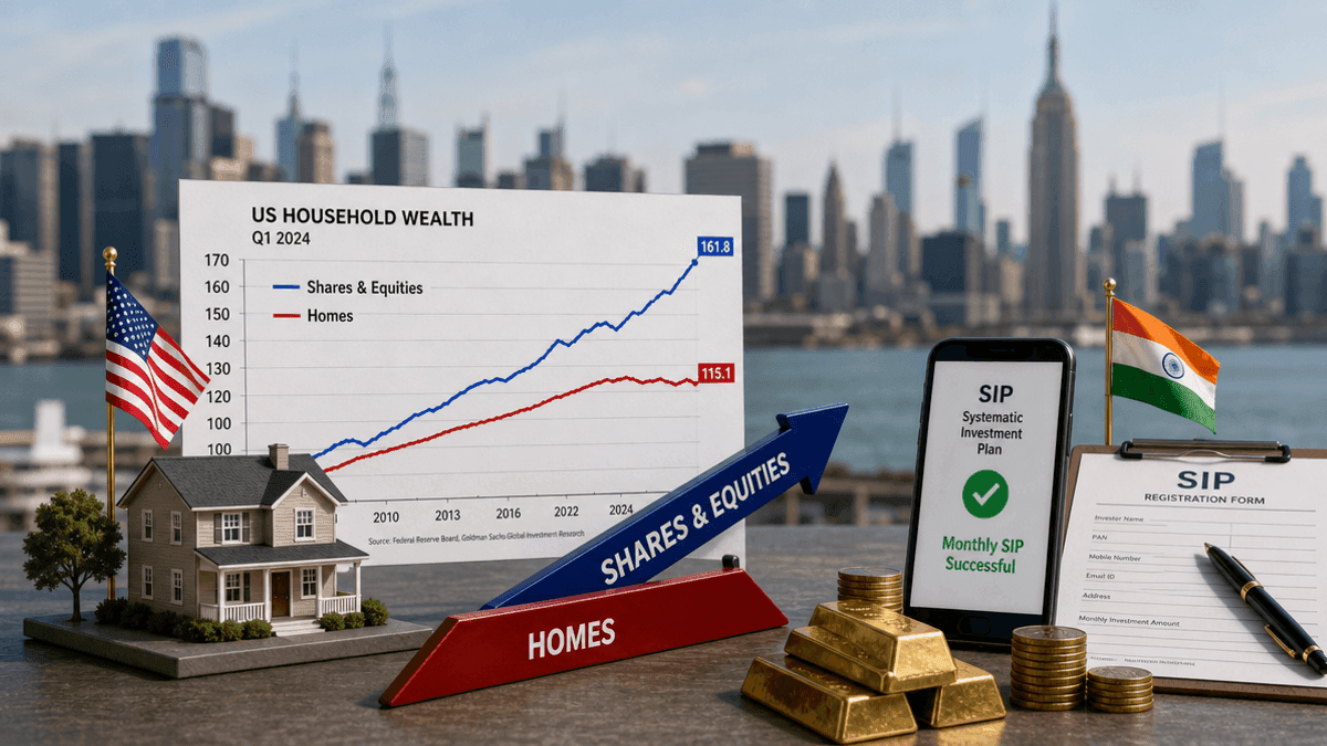 US Wealth: Stocks Overtake Homes; India Sees SIP Boom