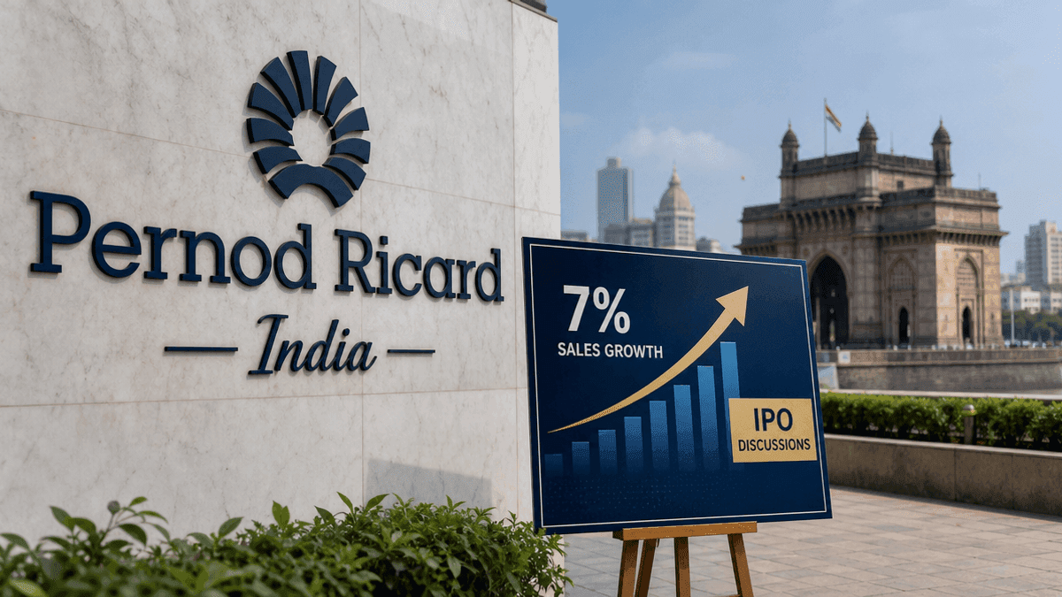 Pernod Ricard India Sales Rise 7%, IPO Talks Continue