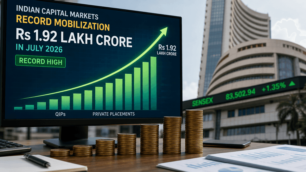 Record Rs 1.92 Lakh Crore Capital Raised in India July 2026