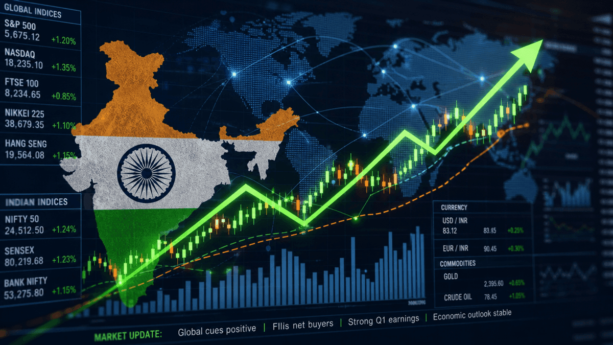 Indian Stocks: Flat-to-Positive Open Expected on Global Gains