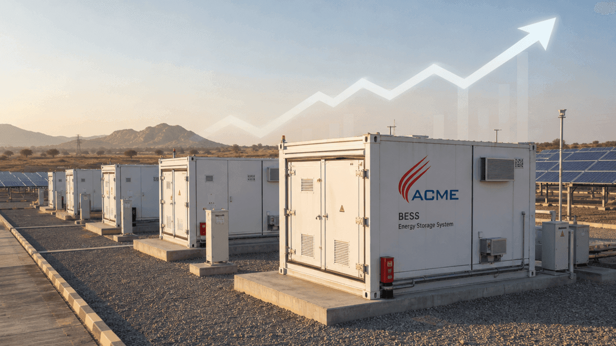 ACME Solar Commissions Rajasthan BESS Project, Shares Rise