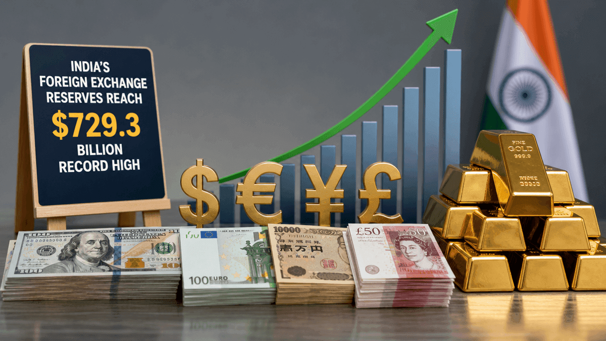 India’s Forex Reserves Hit Record $729 Billion
