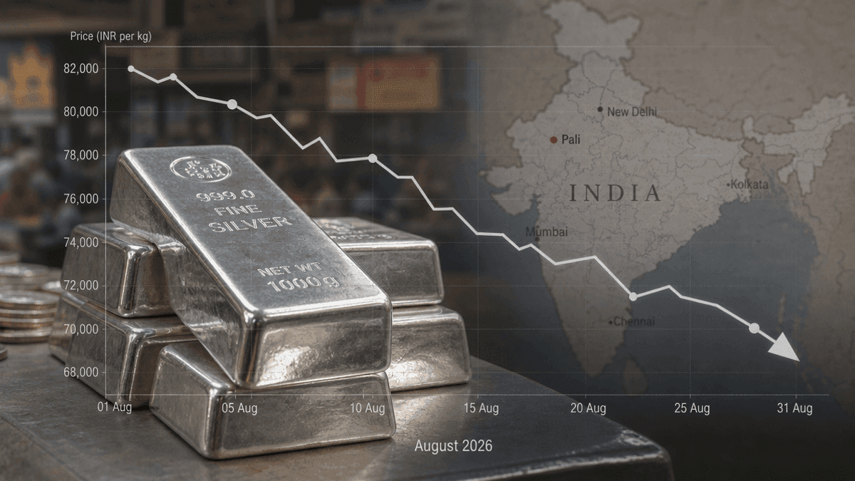 Pali Silver Price Stable at ₹2,77,900 Amidst August Decline