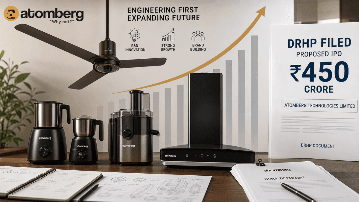 Atomberg Files DRHP for Rs 450 Cr, Eyes Diversification