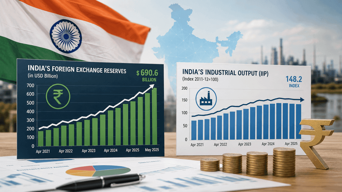 India’s Forex Reserves Hit Record High Amidst Moderating Output