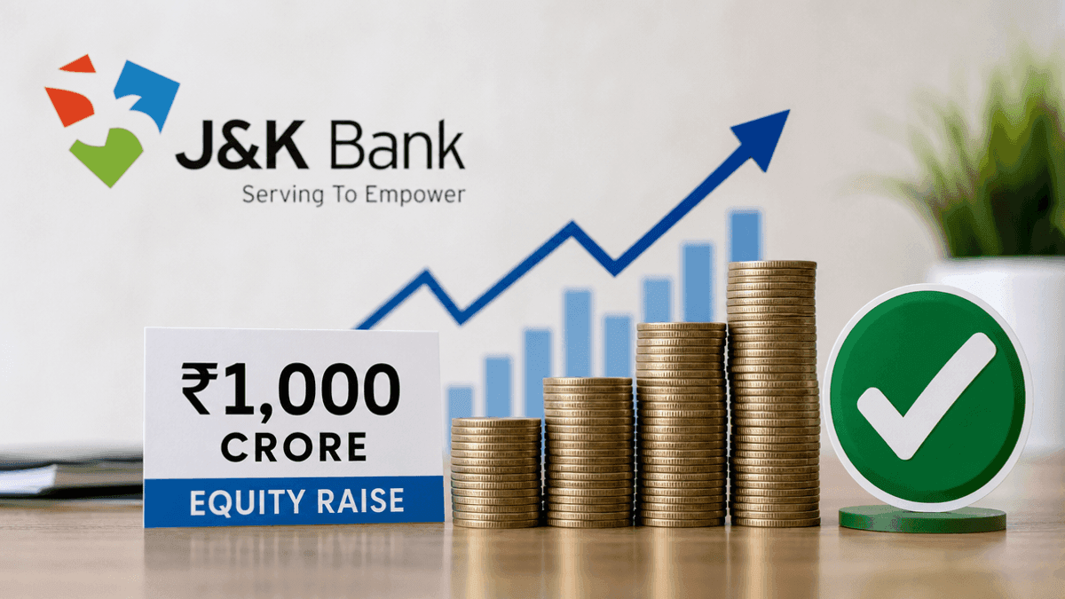 J&K Bank Plans ₹1,000 Crore Equity Raise: Shareholder Meet Set