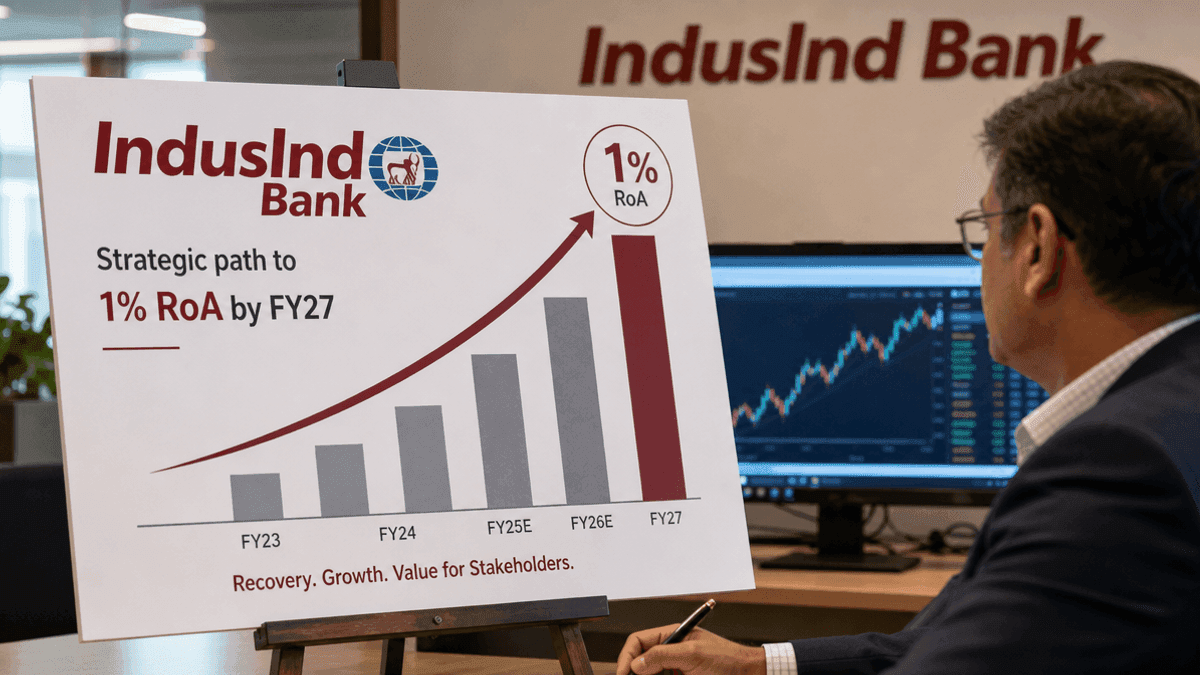 IndusInd Bank Targets 1% RoA by FY27: Strategic Turnaround