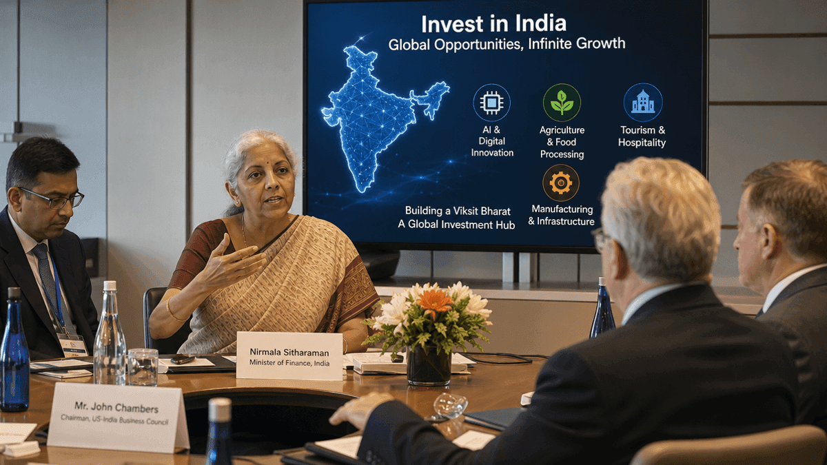 India: Global Investment Hub Pitched by FM Sitharaman to US CEOs