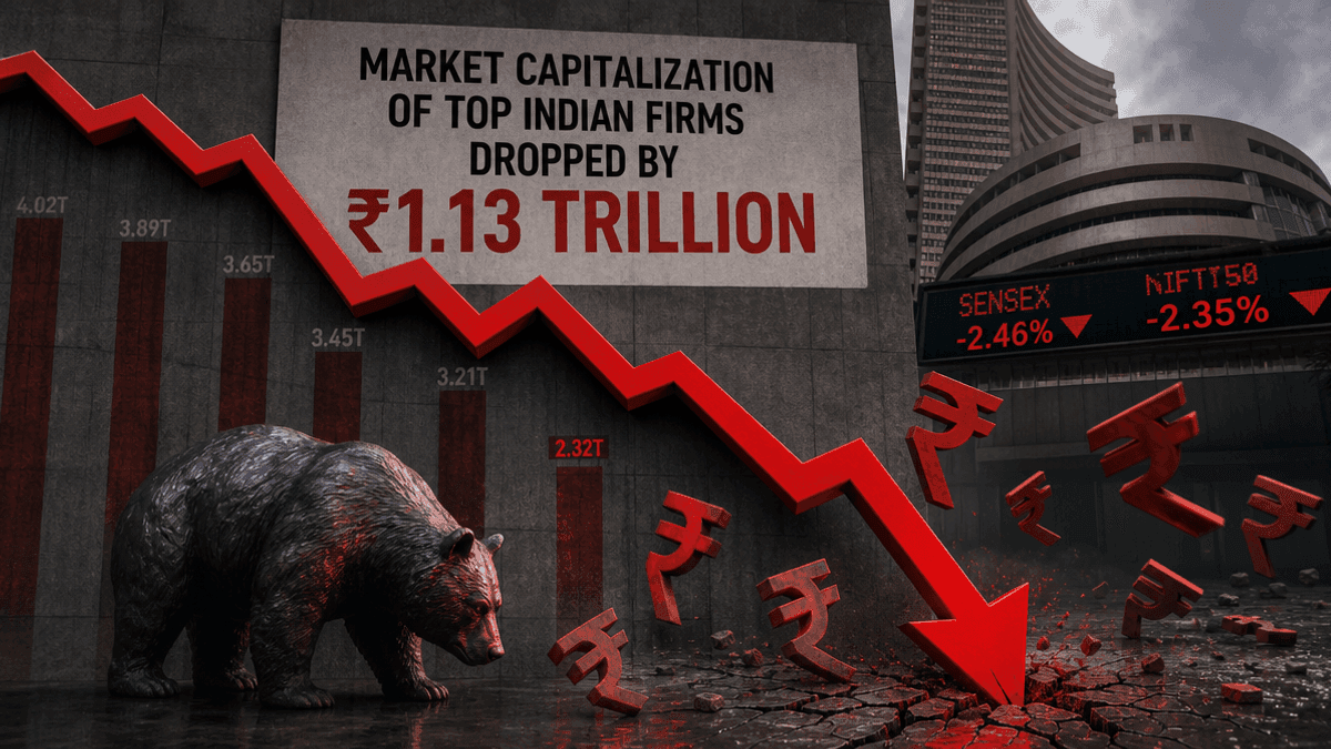 Indian Firms Lose ₹1.13 Trillion as Market Bears Grip