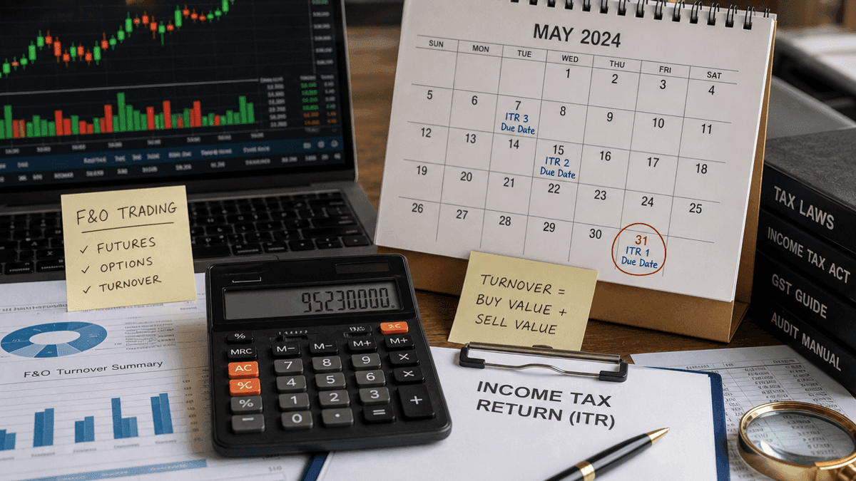 F&O Trading: ITR Deadline Depends on Turnover & Audit