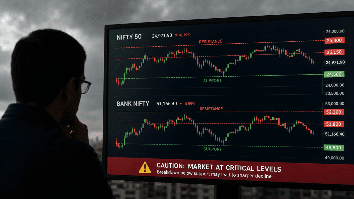 Nifty 50 Faces Bearish Bias: Key Levels & Analyst Insights