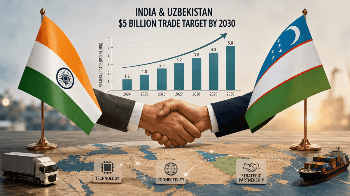 India-Uzbekistan Trade Target: $5 Billion by 2030