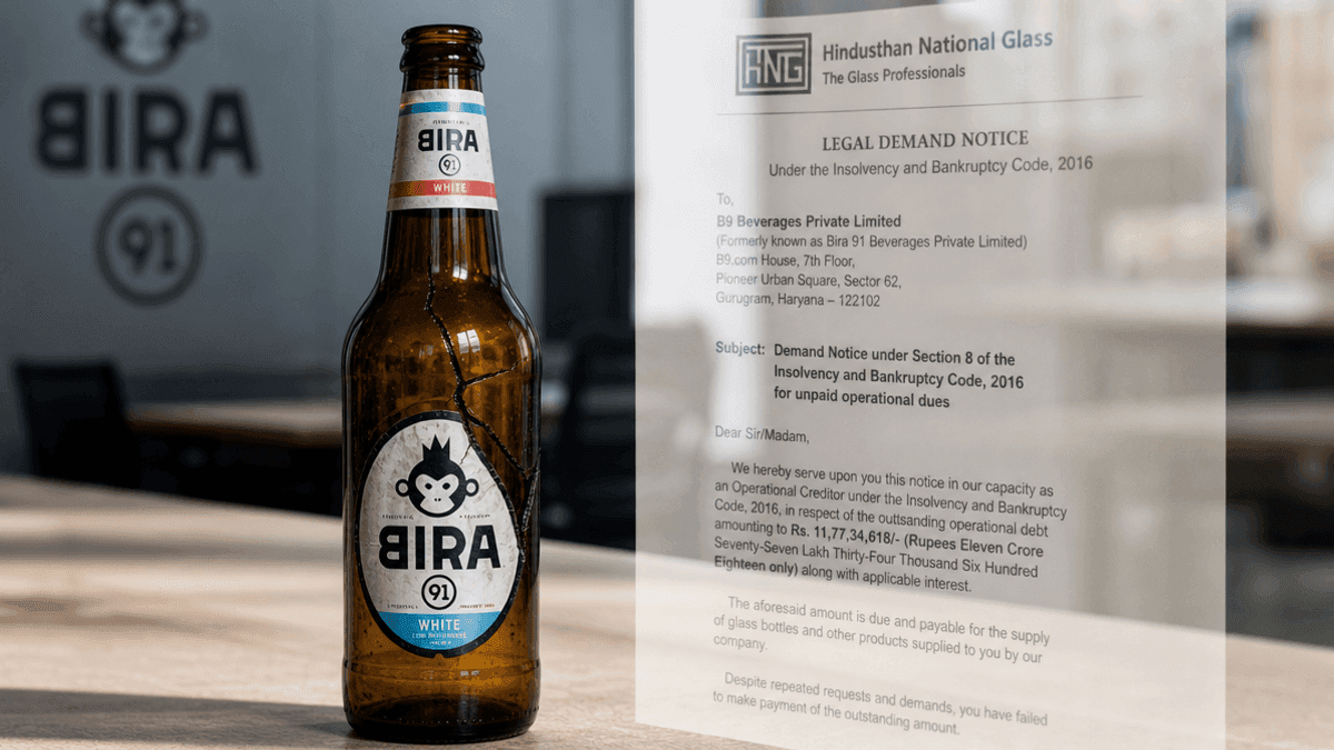 Bira 91 Faces Insolvency Over Rs 11.77 Cr Bottle Dues