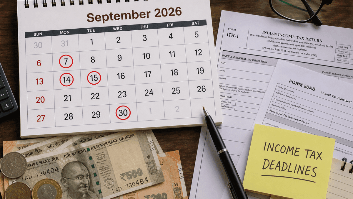 September 2026 Tax Deadlines India: TDS, Advance Tax & More