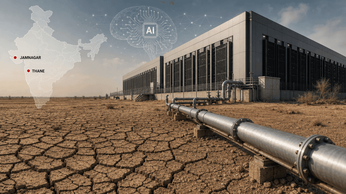 India’s Data Centers Drive Severe Water Stress in Jamnagar & Thane