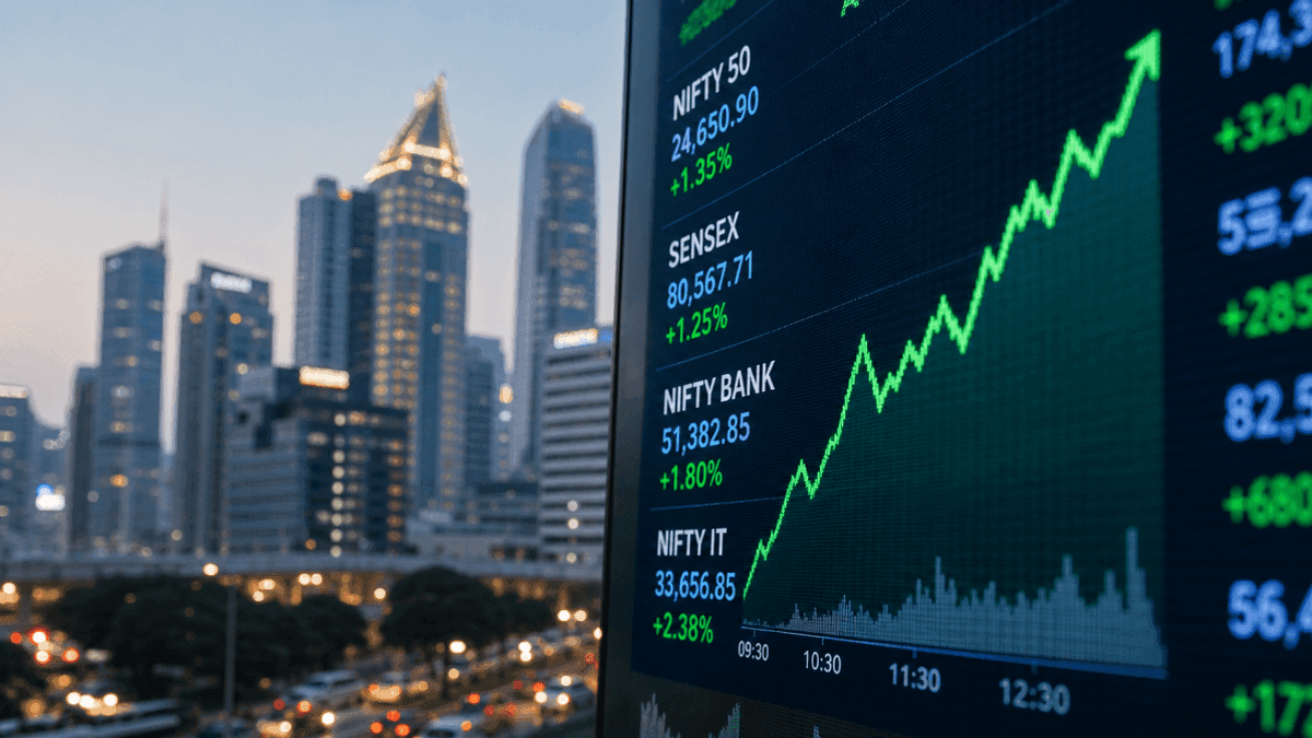 Indian Stocks Rise: IT Surge & Key Corporate Moves