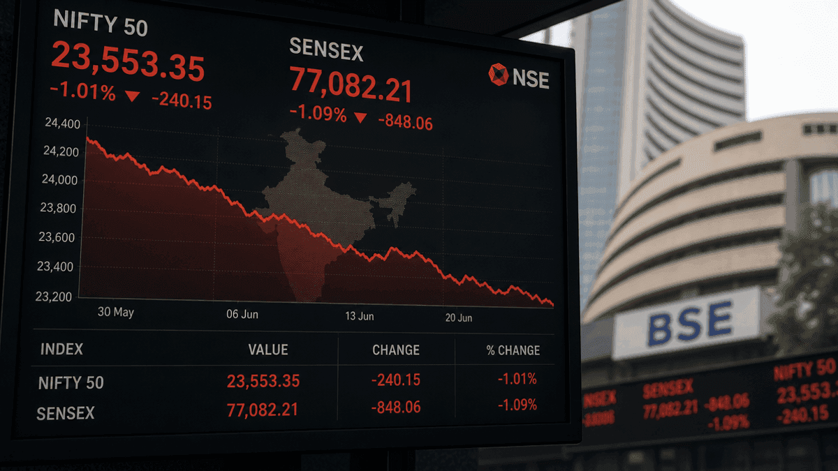 Indian Stocks Decline for 3rd Week: Nifty, Sensex Drop