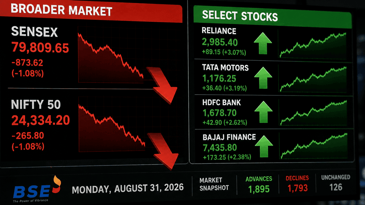 Indian Stocks Surge Amid Market Dip: Key Gainers & Volume Spikes