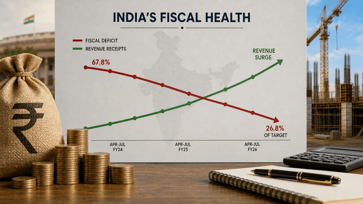 India’s Fiscal Deficit Hits 26.8% of FY27 Target