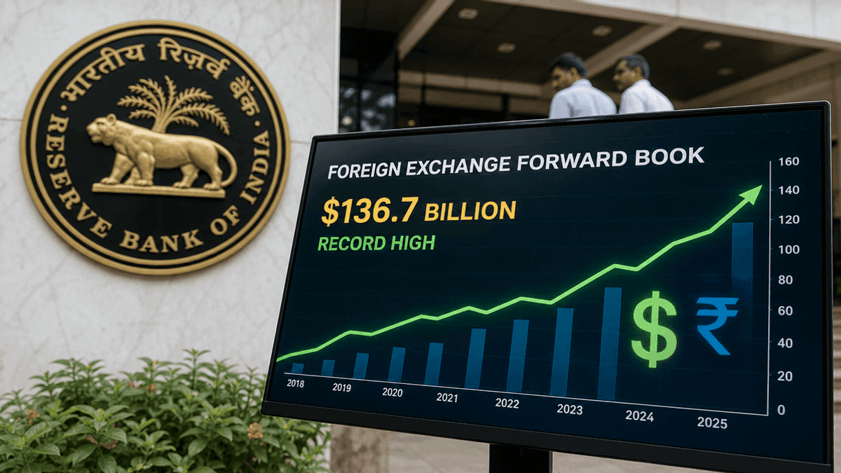 RBI FX Forward Book Hits Record $136.7B Amidst Overseas Deposit Surge