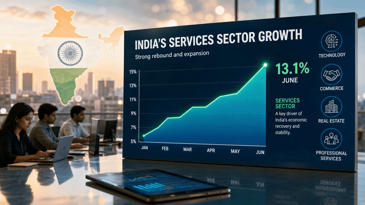 India Services Sector Surges 13.1% in June: Economic Rebound