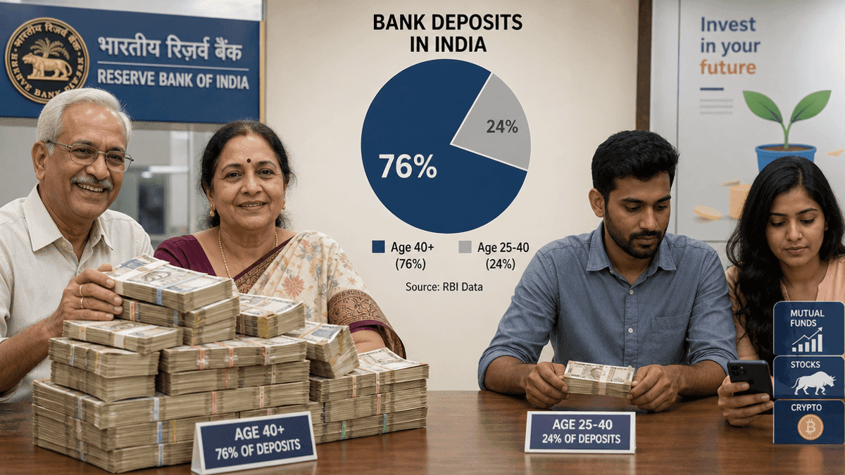 Over 40s Dominate India’s Bank Deposits: RBI Data