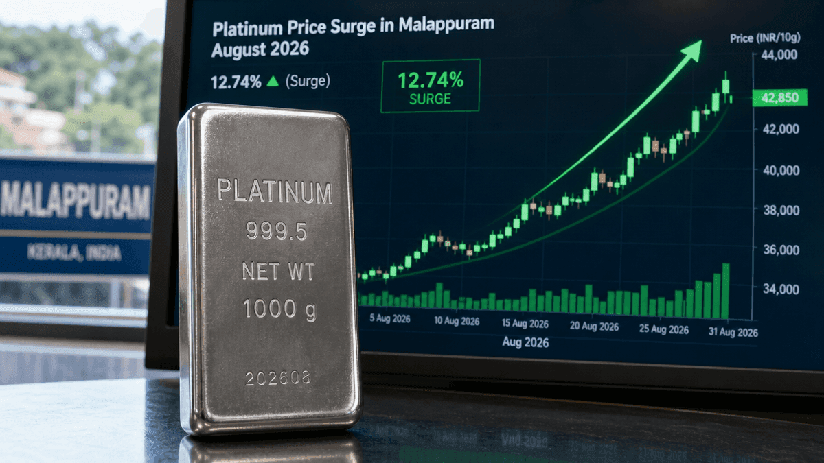 Malappuram Platinum Price Soars 12.74% in August to ₹5,683/Gram