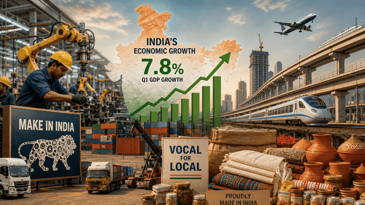 PM Modi: Self-Reliance Key to Sustaining India’s 7.8% Q1 GDP Growth