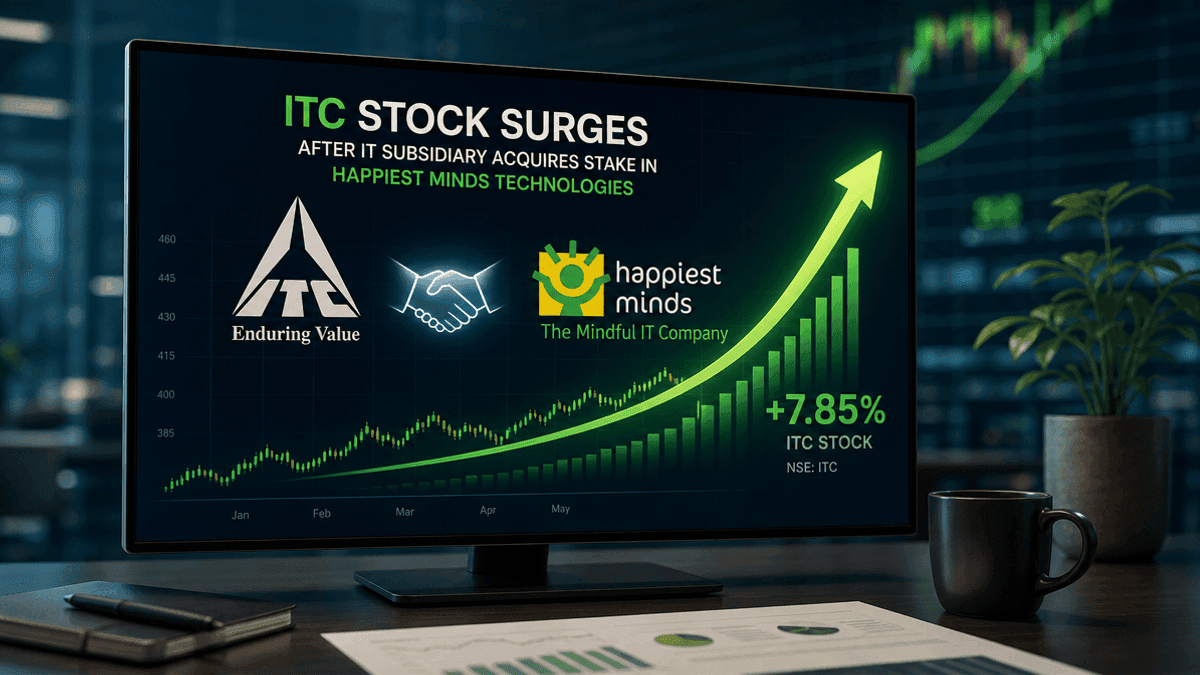 ITC Shares Surge 4.7% on Happiest Minds Acquisition