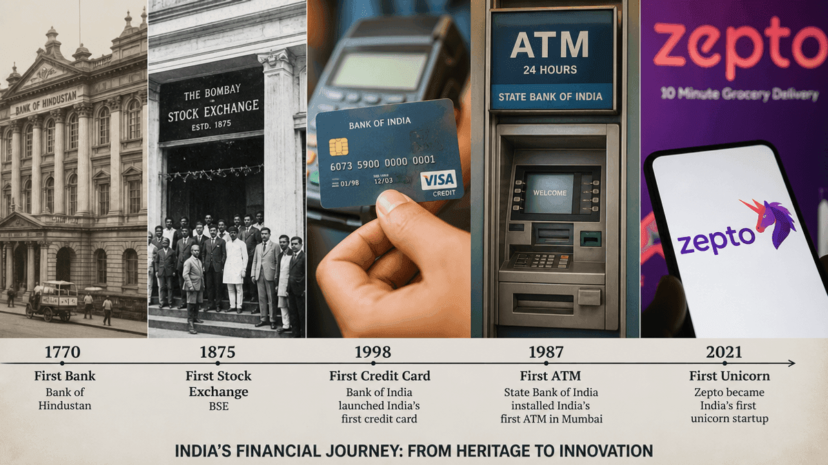 India’s Financial Milestones: From First Bank to Unicorn