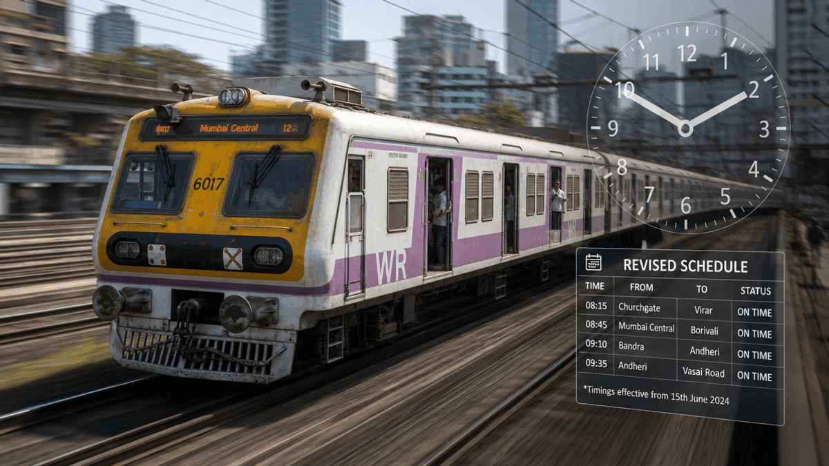 Mumbai Local Train Schedule Revised by Western Railway from Sept 1