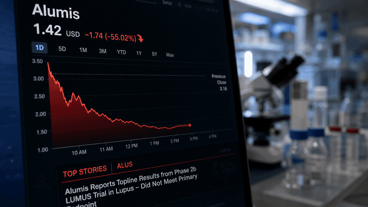 Alumis Stock Plummets 55% After Lupus Drug Trial Failure