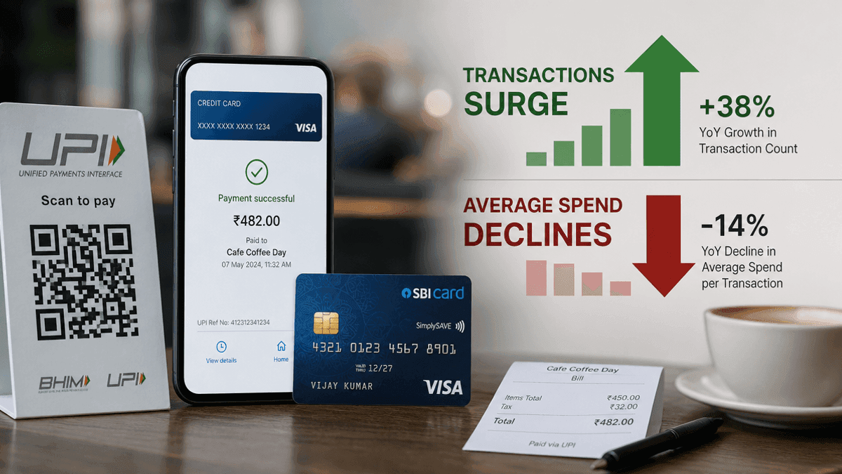 India Credit Card Use Surges 24%, Average Spend Drops