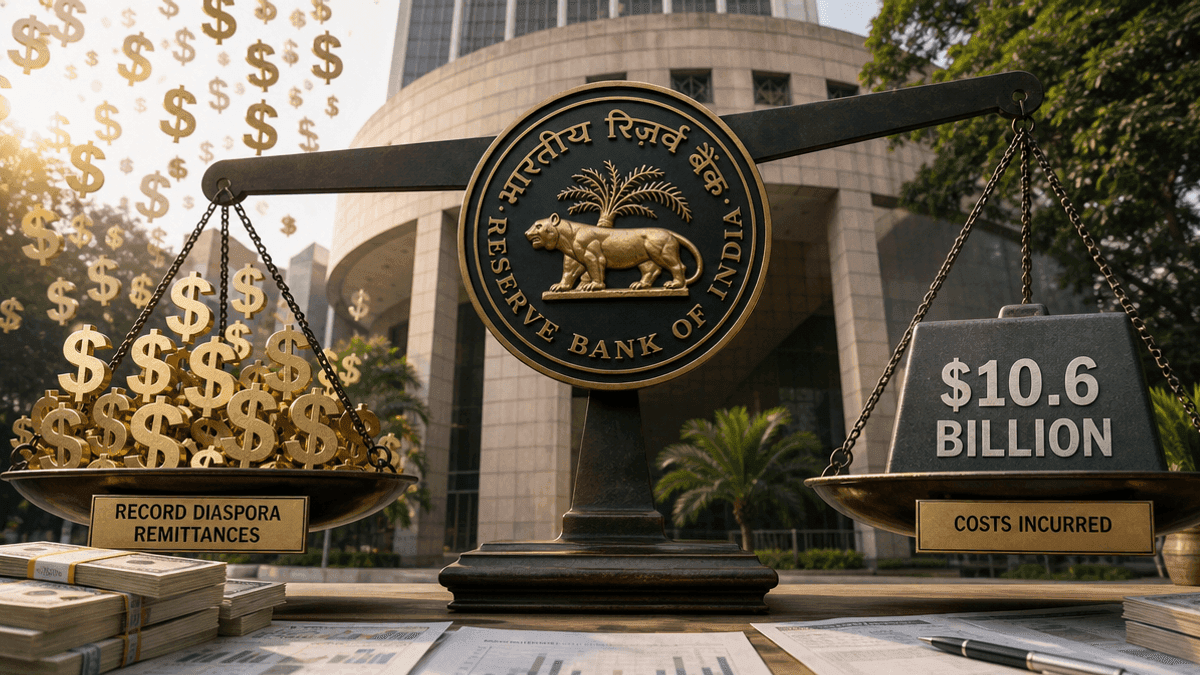 RBI Faces $10.6 Billion Cost as Diaspora Remittances Hit Records