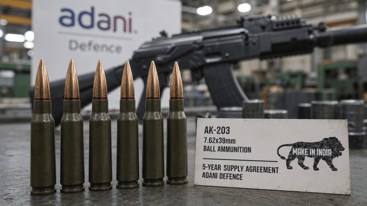 Adani Defence Secures 5-Year AK-203 Ammunition Deal
