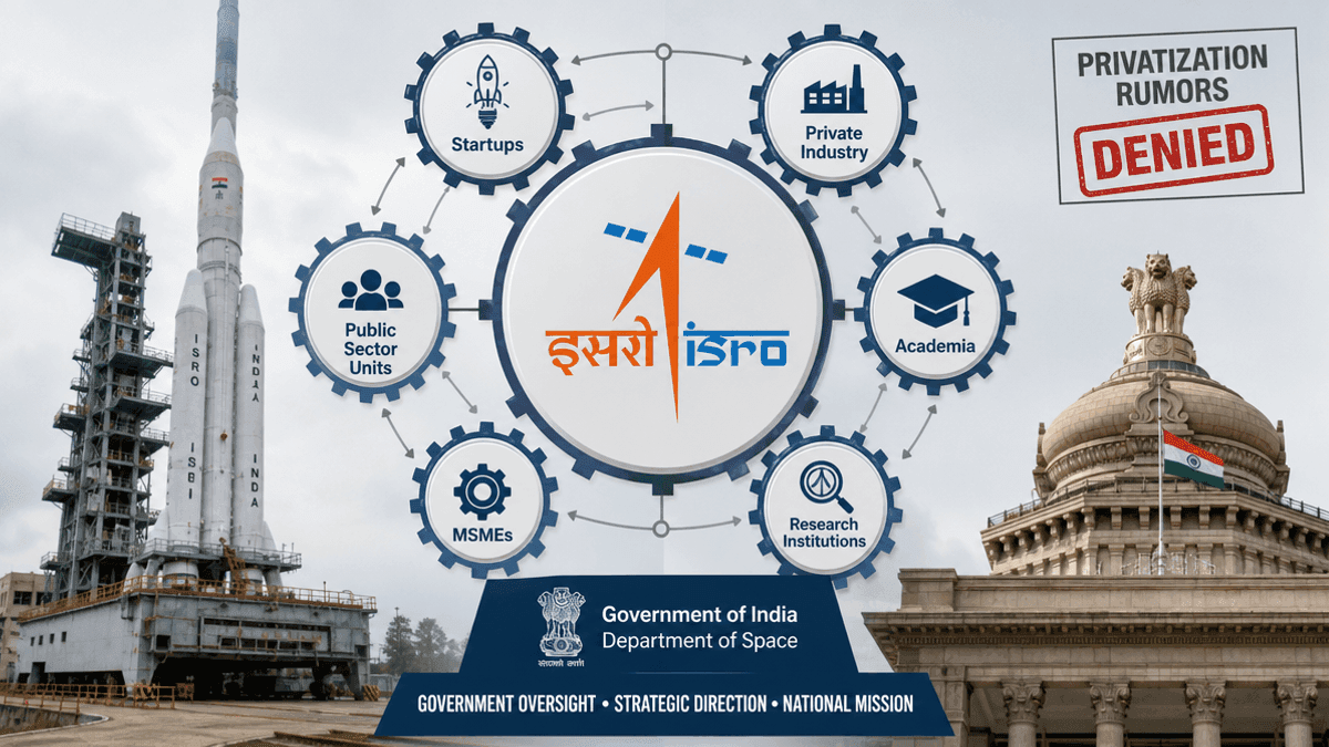 ISRO Denies Privatization Rumors, Affirms Public Control