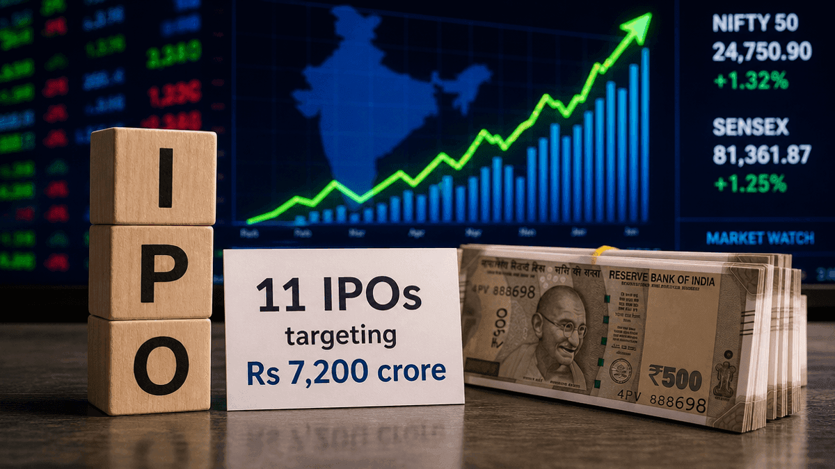 Indian Primary Market: 11 IPOs to Raise Rs 7,200 Crore
