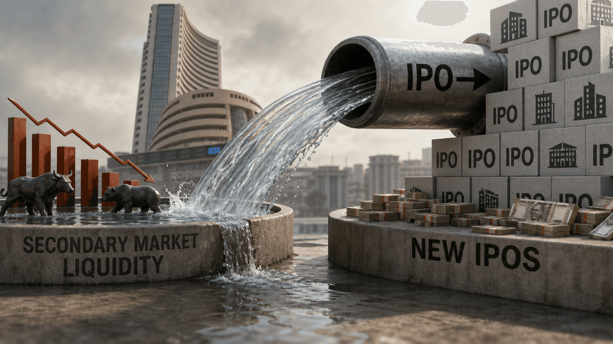 India IPO Rush Triggers Secondary Market Liquidity Squeeze