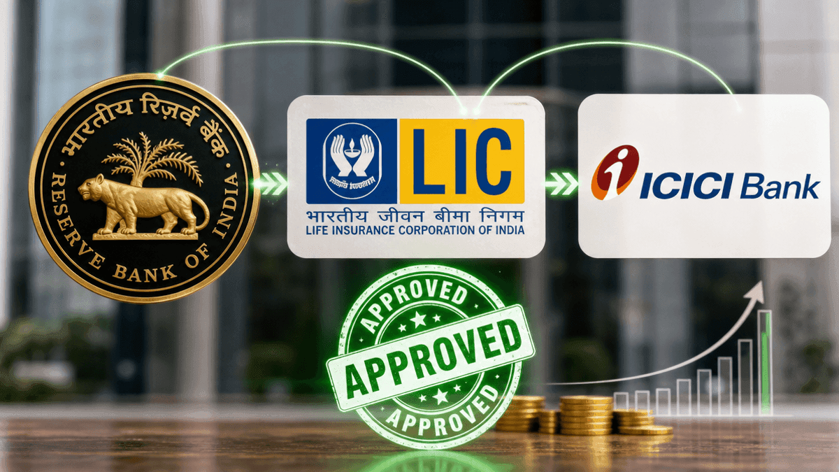 RBI Approves LIC to Acquire Up to 9.99% Stake in ICICI Bank