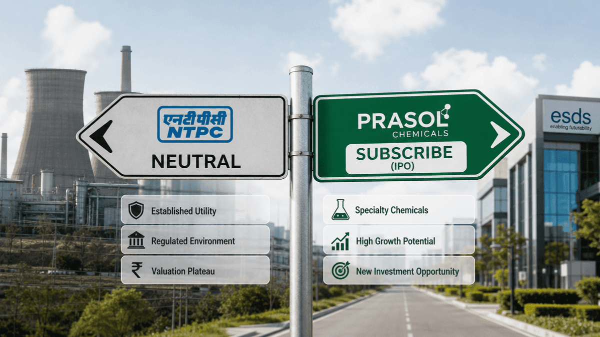 NTPC Neutral Rating by Motilal Oswal & Prasol Chemicals IPO
