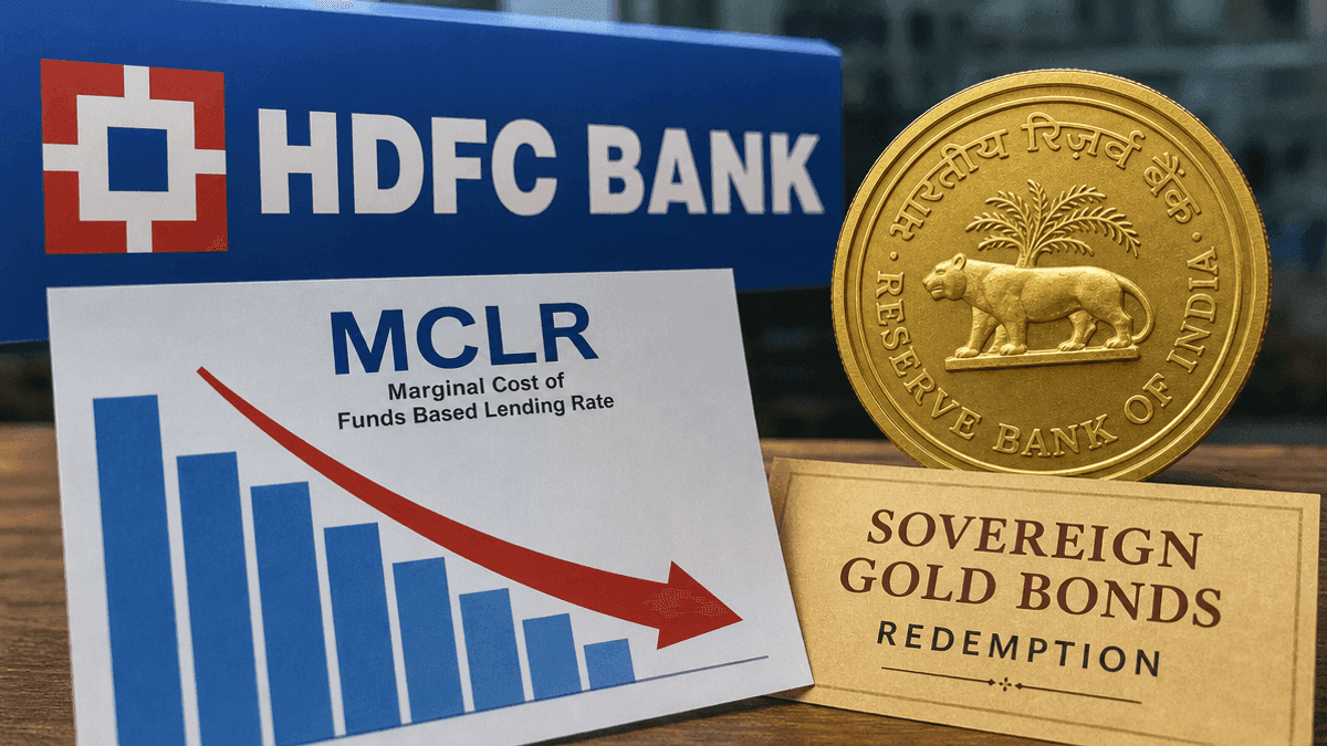 HDFC Bank Trims MCLR Rates & SGB Redemption Price Announced