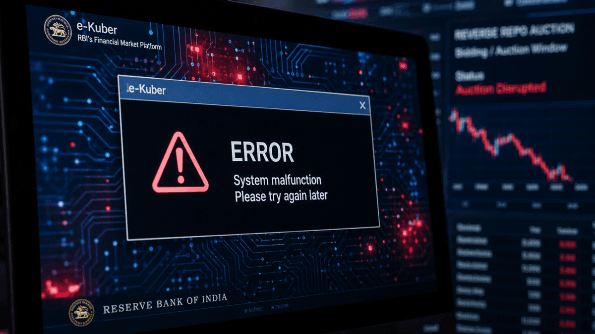 RBI e-Kuber Glitch Disrupts Reverse Repo Auction