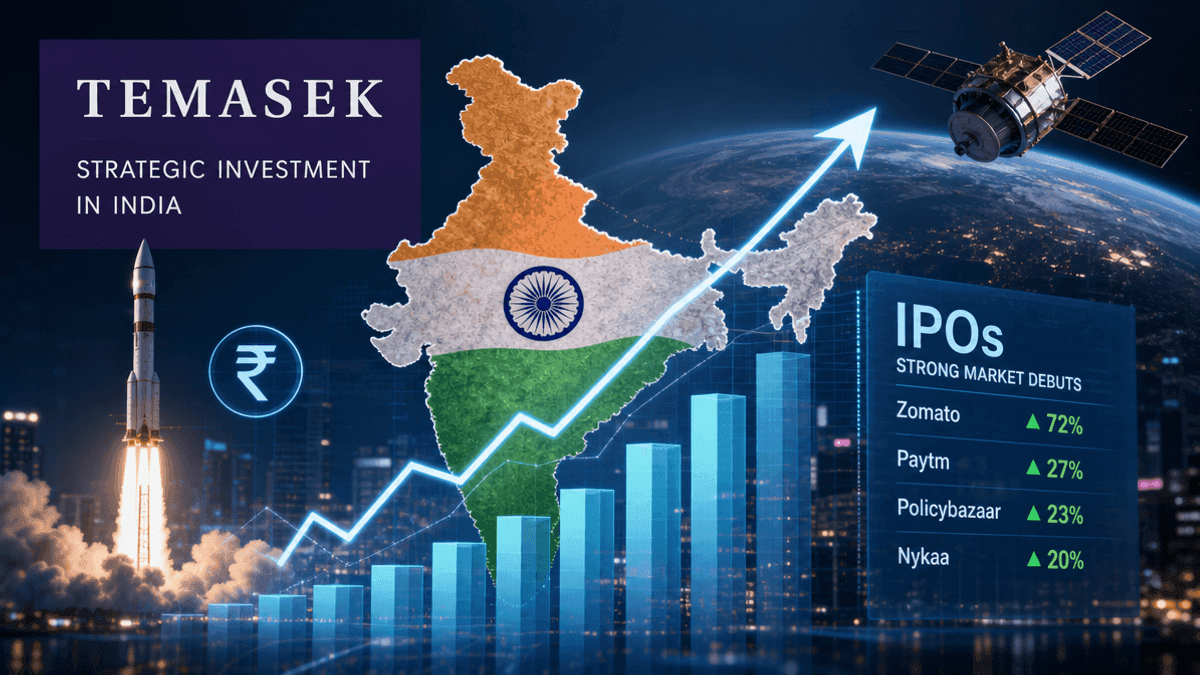 Temasek Expands India Investment With Space-Tech & IPOs