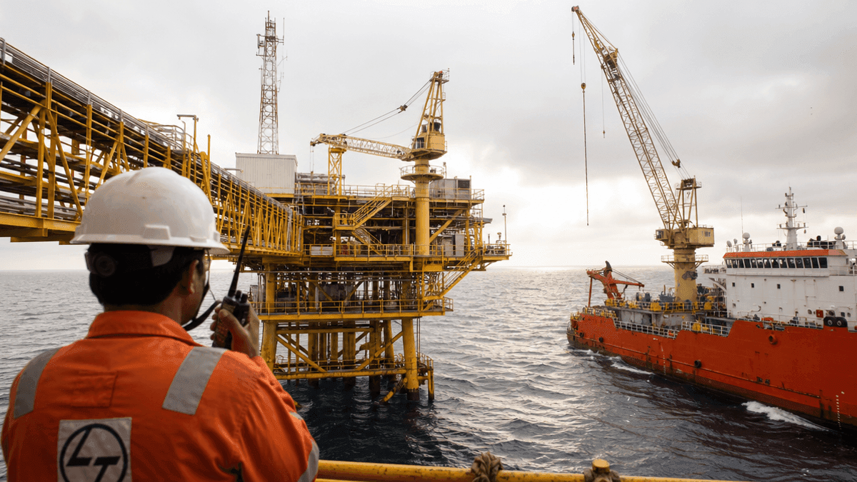 Larsen & Toubro Shares Rise After Large ONGC Offshore Order
