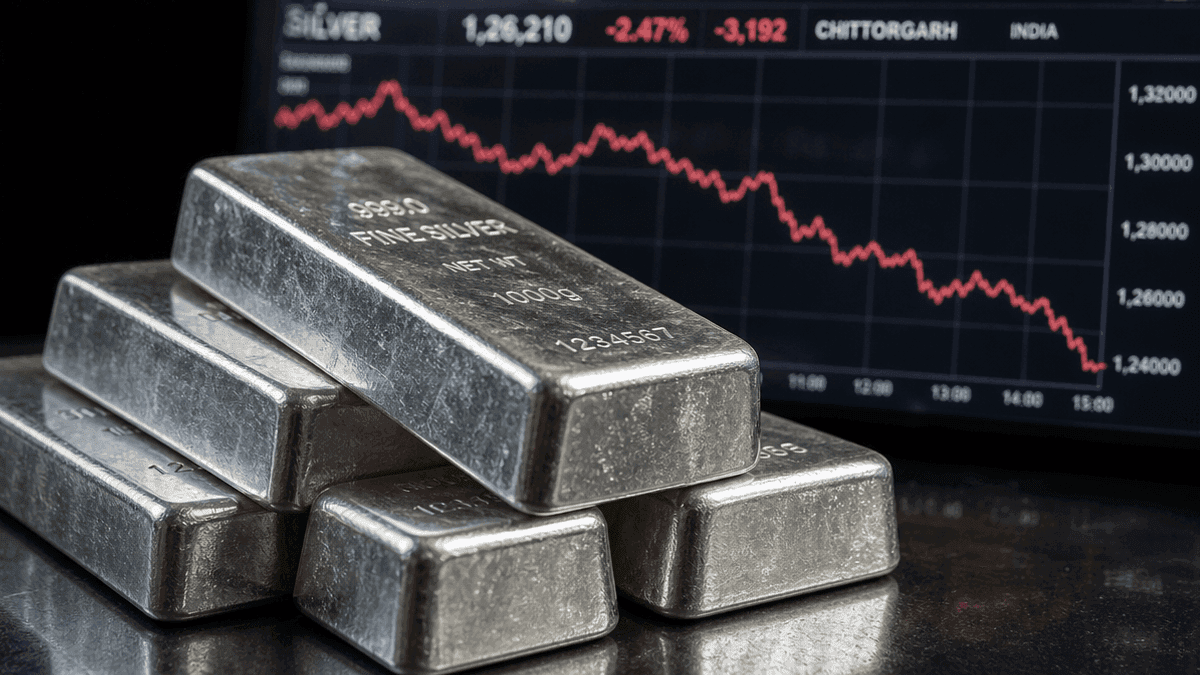 Silver Rate in Chittorgarh Drops by Rs 10,200 on Sept 13